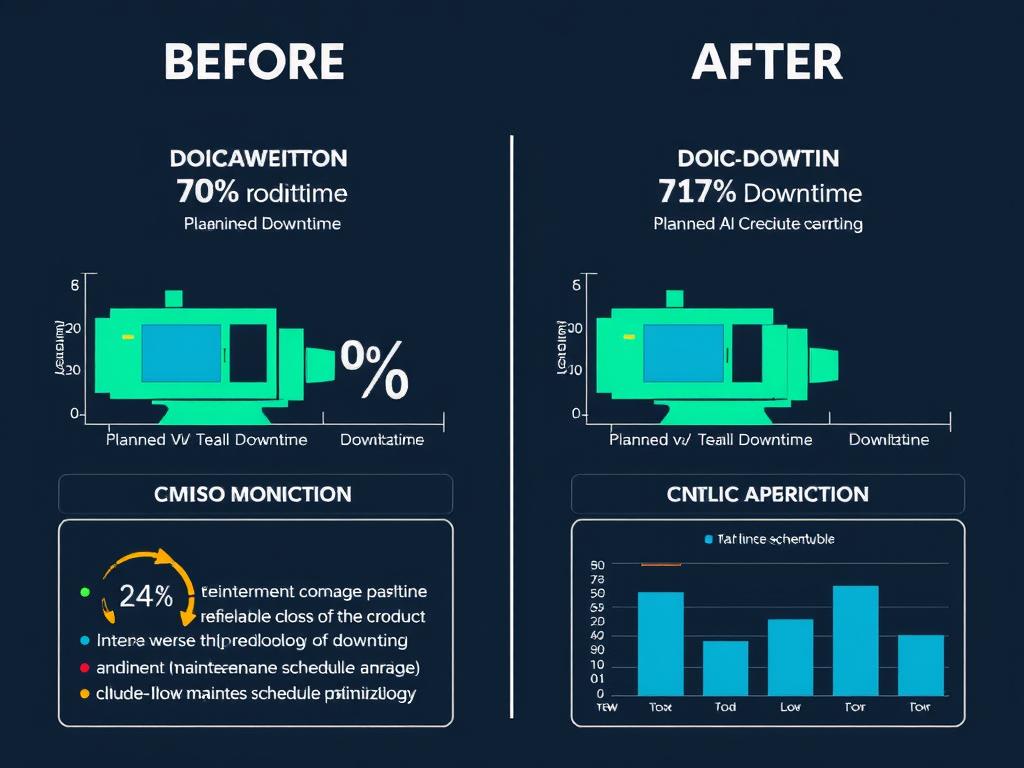 Perbandingan downtime sebelum dan sesudah implementasi teknologi AI manufaktur